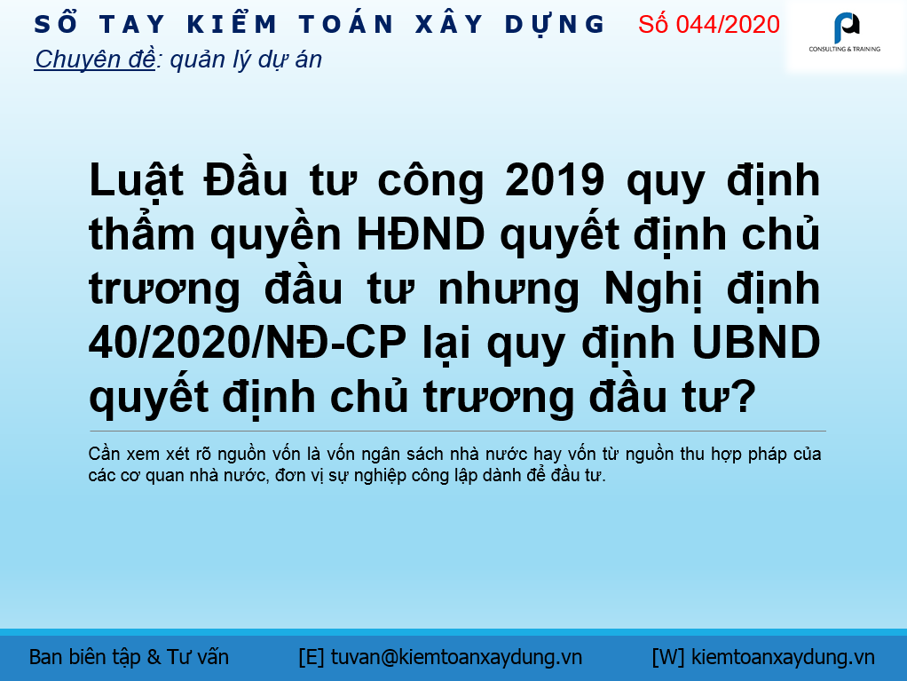 chủ trương đầu tư