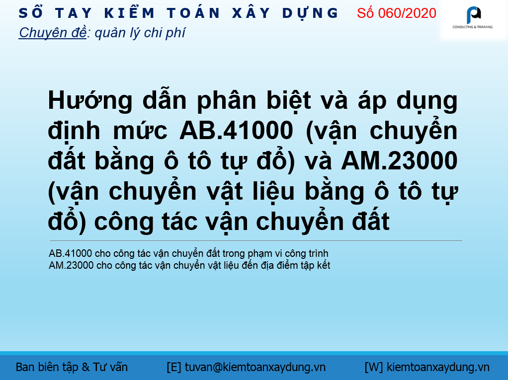 định mức vận chuyển đất