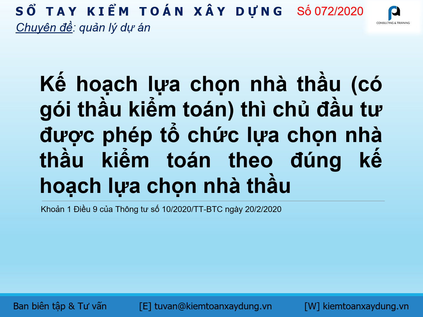 nhà thầu kiểm toán
