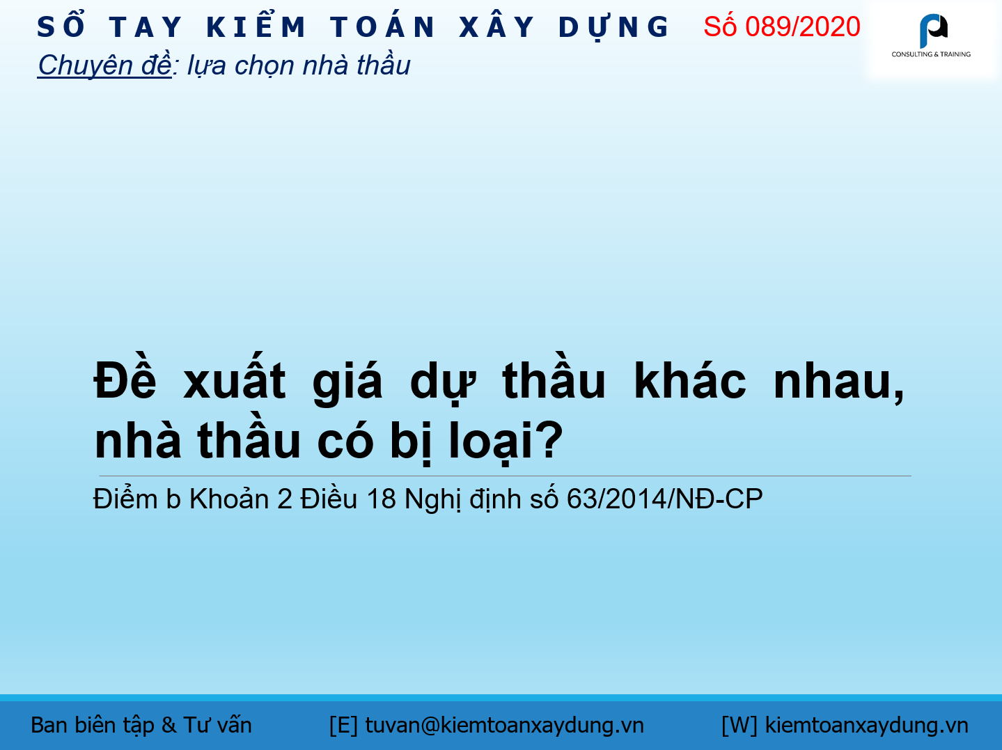 giá dự thầu khác nhau