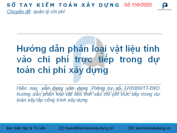 vật liệu tính vào chi phí trực tiếp