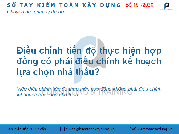 điều chỉnh tiến độ