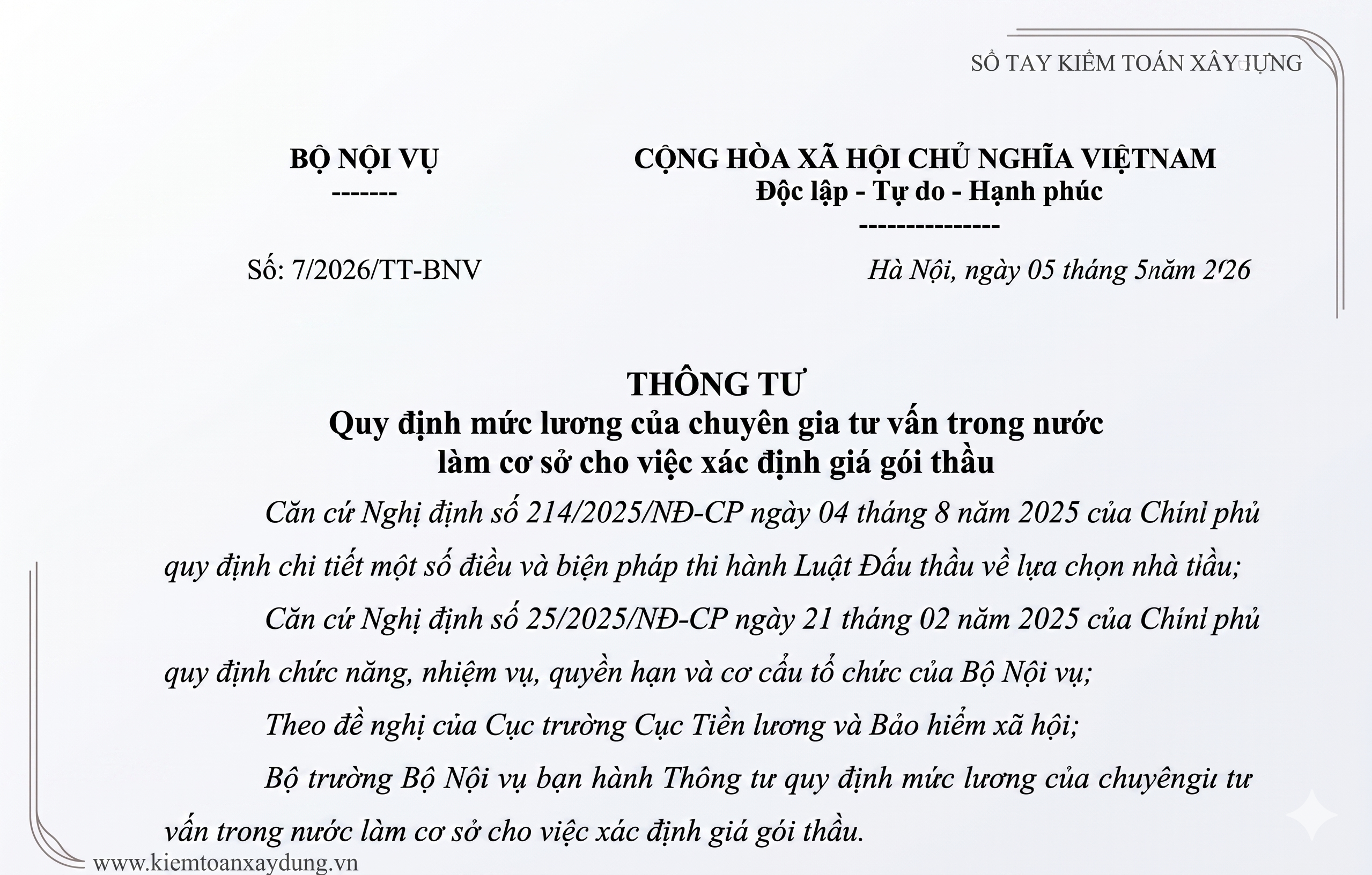 36-so-tay-kiem-toan-xay-dung-thong-tu-7-2026-tt-bnv-muc-luong-chuyen-gia-tu-van